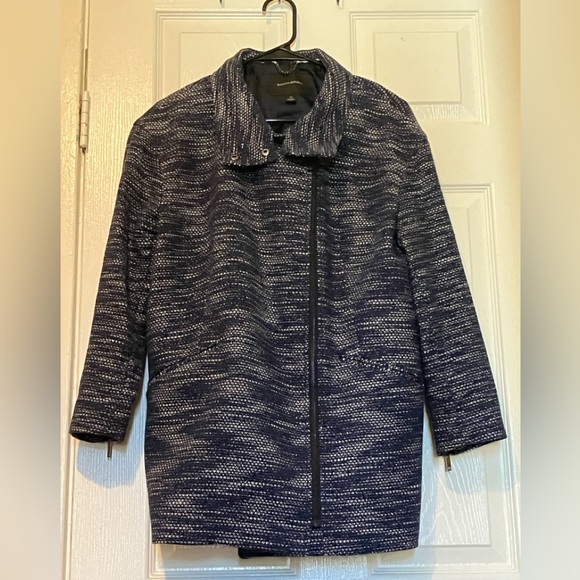 Banana Republic Blue Textured Coat - Picture 2 of 4